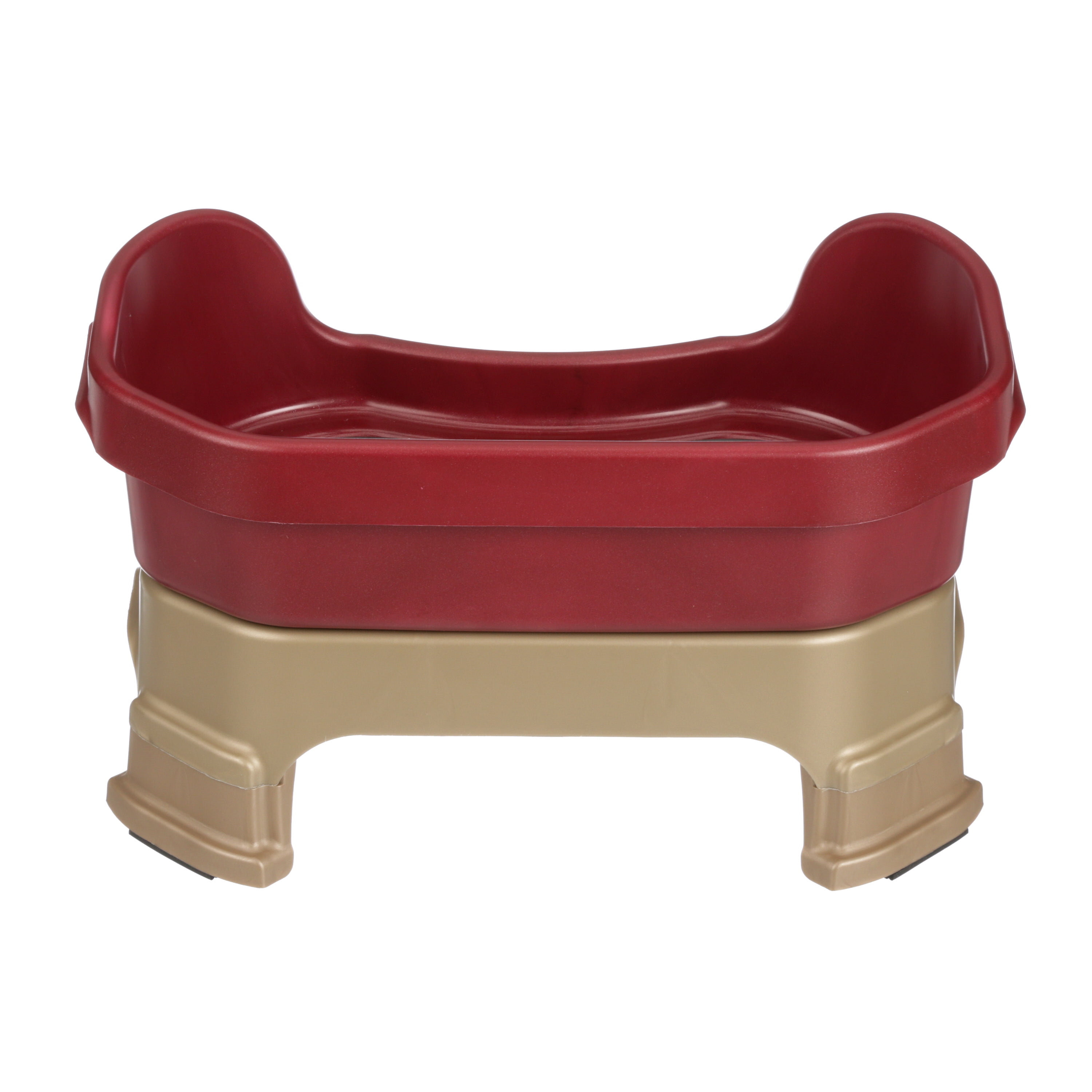 Neater Pets Neater Feeder Deluxe With Leg Extensions Mess-Proof Elevated Food & Water Bowls for Cats, Cranberry