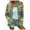 Green, variant on Cardigan Women Striped Sweater Loose Rainbow Color Matching Sweater Button Outerwear Coats