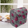 thumbnail image 4 of Teen Room Lounger Chair Bag, Abstract Geometric Minimalist Lines and Square Cubes Print, High Capacity Storage with Handle Container, Lounger Size, Magenta Black and White, by Ambesonne, 4 of 5