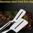 thumbnail image 3 of Anti-Scald Extended Handle Spatula Tongs 10.24 Inch Multifunctional Stainless Steel Cooking Tongs Food Shovel Clamp for Flipping Steak Fish Bread Hamburger BBQ Frying Pancake Pies Pizza, 3 of 6