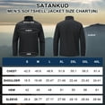 thumbnail image 5 of Muvtei Men's Softshell Jacket Fleece Lined Waterproof Stand Collar Soft Lightweight Shell Rain Jacket Windbreaker Outdoor Hiking Black L, 5 of 9