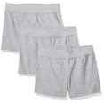 thumbnail image 2 of Hanes Girls Jersey Short 3-Pack, L, Light Steel, 2 of 3