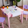 thumbnail image 3 of Costway Kids Art Table and 2 Chairs Set W/ Paper Roll Rack & 2 Drawers for Painting, 3 of 10