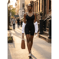 thumbnail image 5 of QSAWXQZ Women's Open Back Bodysuit Shapewear V Neck Adjustable Spaghetti Straps Sleeveless Full Body Shaper Tummy Control XL, 5 of 9