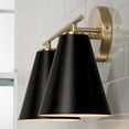 thumbnail image 2 of AA1038RK Austin Allen Charlie - 2 Light Bath Vanity In Modern Style-10 Inches Tall and 15 Inches Wide-Matte Brass/Black Finish, 2 of 6