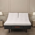 thumbnail image 3 of ESHINE Adjustable Bed Frame with 14 inch Split Queen Top Gel Memory Foam Mattress, Massage, USB Ports, Underbed Light, Head and Foot Incline, Grey Split Queen, 3 of 8