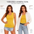 thumbnail image 4 of Women's Ribbed Tank Top, Viscose Sleeveless Round Neck Fitted Cami Shirts for Casual Daily Layering, 4 of 7