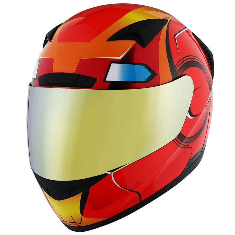 1storm motorcycle street bike bmx mx youth deals kids full face helmet iron man red