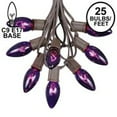 thumbnail image 5 of Novelty Lights 25 Foot C9 Twinkle Outdoor Patio Christmas String Light Set, Purple, Brown Wire, 25 Bulbs, 5 of 5