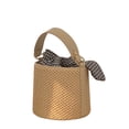 thumbnail image 4 of Bolso tejido con lazo para mujer, bolso de almacenamiento portátil, bolso de playa a cuadros creativo, 4 of 7