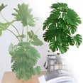 thumbnail image 2 of 1Pcs Artificial Reptile Plants, Terrarium Decor with Suction Cup for Habitat, Hiding Climbing Vine for Bearded Dragon Gecko Lizard Tank, Realistic Monstera Leaf Green, 2 of 9