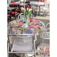 thumbnail image 5 of Outdoor Tablecloths with Umbrella Hole & Zipper, Blue Purple Gnomes Round Tablecloths 60 Inch, Spring Vintage Hydrangea Flower Leaf Waterproof Table Cloth, Patio/Pool/Picnic Table Covers, 5 of 8