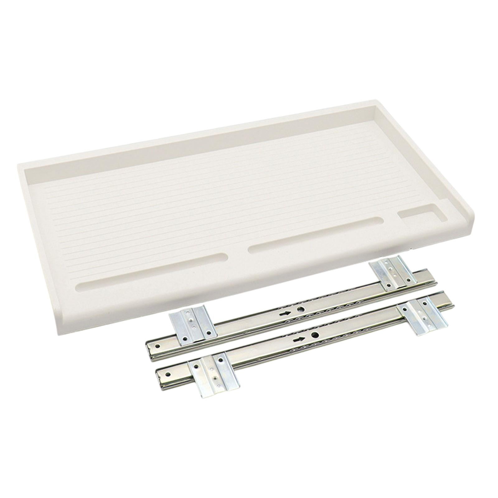 figatia under Desk PC Keyboard Drawer Tray Desktop Extender Replacement Saving Space Push and Pull Smooth 51.5x27cm Keyboard Organizer White 27mm W Rail