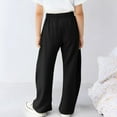 thumbnail image 6 of UACY Girls Wide Leg Sweatpants Solid Drawstring Baggy Joggers Y2K Low Rise Sweatpant Casual Barrel Sweatpant with Pockets, 6 of 6