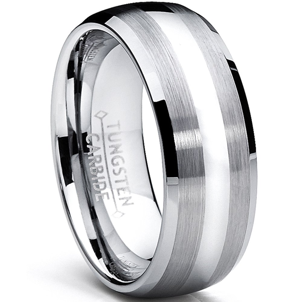 RingWright Co. 8MM Dome Men's Tungsten Carbide Ring