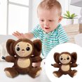 thumbnail image 2 of Big Eared Monkey Toy Soft Stuffed Animal Cute Huggable Doll for Kids, 2 of 4
