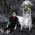 thumbnail image 4 of Hmwy-halloween Skull Bride / Bridegroom Skeleton Poseable Party Decoration, 4 of 5