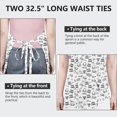 thumbnail image 6 of Black White Games Text White Pattern Apron-Garden Aprons for Women with Pockets-Cotton Linen Waterproof Kitchen Cooking Gardening Aprons Adjustable for Kitchen,Cooking,BBQ and Salon 33x27 Inch, 6 of 7