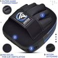 thumbnail image 2 of RDX Kids Focus Boxing Punch Mitts, Punching target, Punching pad Leather Curved Hook and Jab Target Hand Pads, Coaching Strike Shield for MMA, Blue, 2 of 8