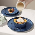 thumbnail image 5 of 12 Pieces Dinnerware Set Stoneware Service for 4, Dinner Plates and Bowls Sets, Double Reactive Glaze Dishes Set for Kitchen, Scratch Resistant, Microwave & Dishwasher , Starry Blue, 5 of 6