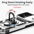 thumbnail image 4 of for iPhone 17 Rugged Phone Case with Sliding Camera Cover, Kickstand TPU Bumper Drop Proof Durable Military Grade Protective Case Cover for iPhone 17, Silver, 4 of 9