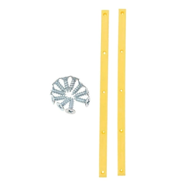 Rieles para Monopatín Sunnimix, 1 Par de protección con 10 Tornillos de Montaje, Accesorios para Monopatín de Surf Al Aire Libre Amarillo
