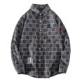 thumbnail image 1 of Camisa De Manga Larga A Cuadros Para Hombre, 1 of 6