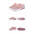 thumbnail image 7 of Domzle Slip-On Mules Sneakers for Women 2026 Backless Knit Comfortable Lightweight with Arch Support Walking Shoes for Travel House Office Pink 42, 7 of 7