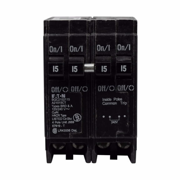 BQC230215 - Cutler Hammer Plug-In 240V 15A 2 pole circuit breaker 10kA@240V