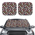 thumbnail image 2 of Daiia Rainbow Flowers 2PCS Car Windshield Sun Shade, Foldable Sun Shield for Car Front Window, Auto Sun Blocker Visor Protector Universal for Truck SUV Pickup-Large, 2 of 7