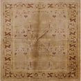 thumbnail image 1 of Ahgly Company Machine Washable Indoor Square Industrial Modern Brown Sand Brown Area Rugs, 4' Square, 1 of 7