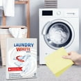 thumbnail image 5 of Pack of 10 Powerful Laundry Whitener Sheets Eliminate Yellowing Restoring Brightness Multiple Fabric, 5 of 8
