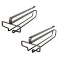 thumbnail image 1 of Oleegame 2PC Hanging Wine Glass Rack Wine Glass Rack Type Wine Glass Storage Rack Black, 1 of 2