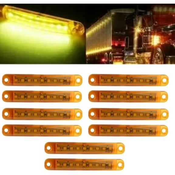 8Pc Trailer Rv Marker Led Light Clearance Light Blue, 2x2 Inch Led Bubble 24V Rectangular Led Side Marker Light Trailer Lights For Boat Trailer Rv Trucks Bus Universal Side Marker