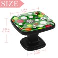 thumbnail image 4 of 4 Pcs Square Cabinet Handle Cupboard Knob Drawer Pulls Handle Sport Ball Green Drawer Knobs with Screws Furniture Decoration, 4 of 7