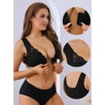 thumbnail image 3 of Unique Bargains Women's Front Closure Bra Wirefree Tank Top Underwear Bras M Black, 3 of 6