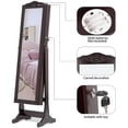 thumbnail image 4 of NEX Country Style Jewelry Armoire with Freestanding Mirror in Brown, 4 of 6