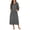 Style 1-dark Grey, variant on Ekouaer Women Zipper Robe 3/4 Sleeves Loungewear Dress Full Length Sleepwear Pockets Housecoat Nightgown Long Bathrobe
