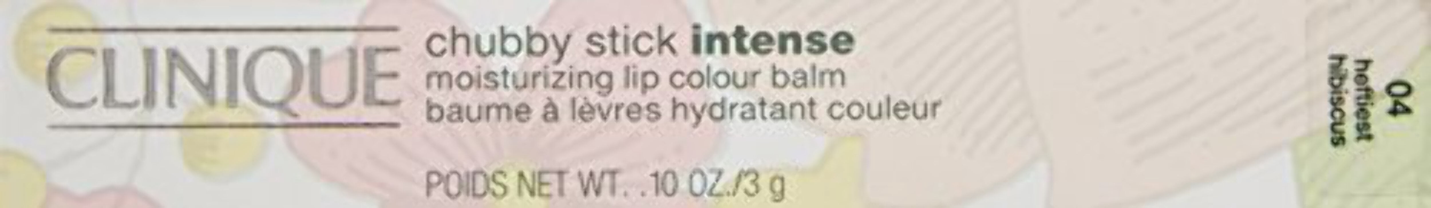 Clinique Chubby Stick Intense Moisturizing Lip Colour Balm - # 04 Heftiest Hibiscus 0.1 oz Lipstick