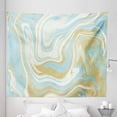 thumbnail image 1 of Marble Tapestry, Modern Design Pastel Waves Contemporary Artwork Illustration Print, Fabric Wall Hanging Decor for Bedroom Living Room Dorm, 5 Sizes, Pale Blue Camel and Ivory, by Ambesonne, 1 of 1
