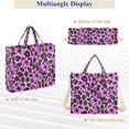 thumbnail image 6 of FORMRS Womens Corduroy Tote Bag Crossbody Shoulder Purse Handbag with Detachable Strap, Purple Floral Leopard Pattern, 6 of 7