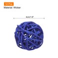 thumbnail image 2 of 12 Pcs Wicker Rattan Balls 1.6 Inch Rattan Decorative Balls for Vase Fillers Home Decor Deep Blue, 2 of 5