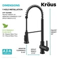 thumbnail image 6 of Kraus Britt 2-in-1 Commercial Style Pull-Down Single Handle Water Filter Kitchen Faucet for Reverse Osmosis or Water Filtration System in Matte Black, 6 of 16