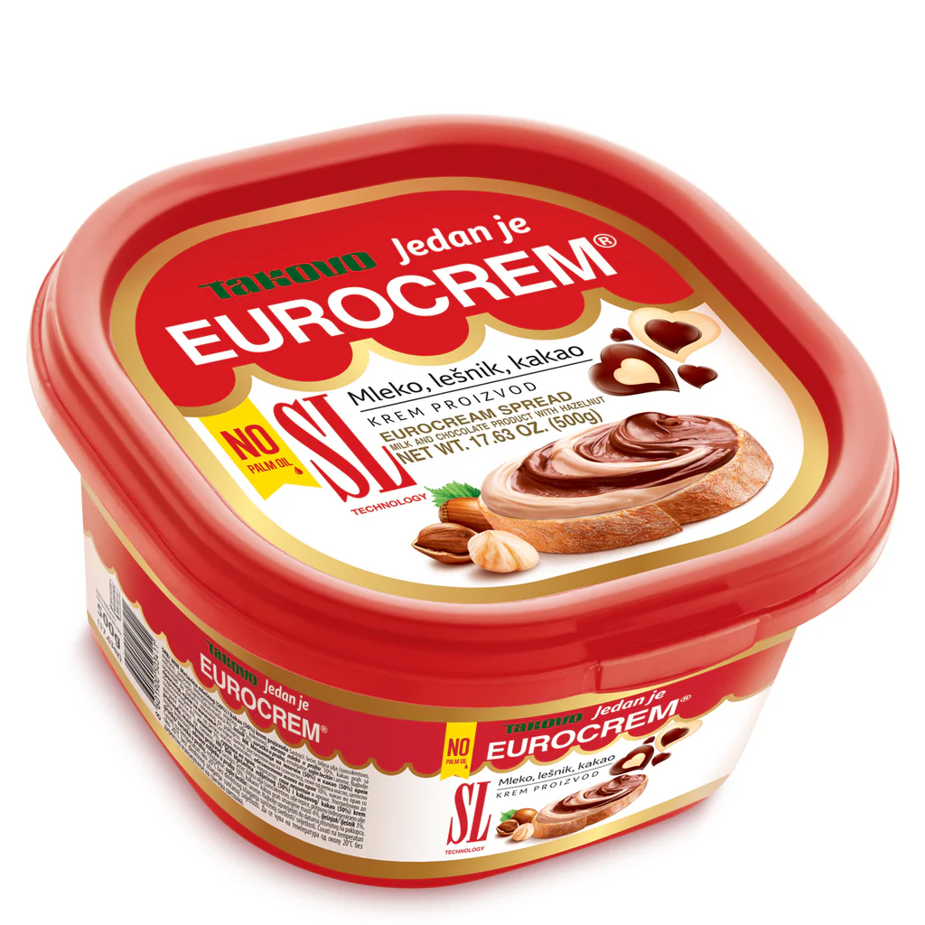Takovo Eurocrem Tartinade Crémeuse Chocolat et Noisette, 500 g