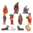 thumbnail image 1 of Juego de estatuas de Belén de 11 piezas, cuna de Navidad, bebé Jesús, Sagrada Familia, figura religiosa, estatua de resina de Iglesia de pesebre, 1 of 5