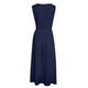 thumbnail image 5 of Vestido midi sin mangas con estampado floral y corte en A para mujer: vestido informal y fluido para la playa con bolsillos, 95 % poliéster, primavera/verano 2025, 5 of 5
