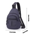 thumbnail image 2 of VeFlora Women & Men Multi-Pocket Sling Crossbody Bag, Adjustable Water-Resistant Chest Backpack, Lightweight Casual Purse for Work Travel Outdoor Daily Use(Blue/One Size), 2 of 4