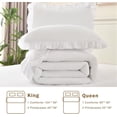 thumbnail image 6 of White Queen Comforter Set, 3Pcs Ruffle Comforters Queen Size Farmhouse Bedding Sets with Comforter, Lightweight Fluffy Soft Shabby Chic Bedding Comforter Sets, 6 of 13