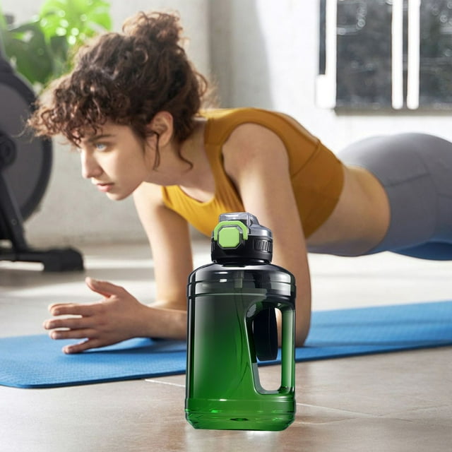 Fiudx Hervidor de Agua de Gran Capacidad, Botella Deportiva de 1600 Ml, Vaso Ligero y Portátil, Diseño Ergonómico con Pajita, Hidratación Diaria, Ideal para Entusiastas Del Fitness, Material Resisten