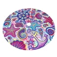 thumbnail image 3 of Kll 48" Christmas Tree Skirt Cute Nautical Xmas Tree Skirts Mat For New Year Xmas Holiday Party Indoor Outdoor Home Decoration, 3 of 9